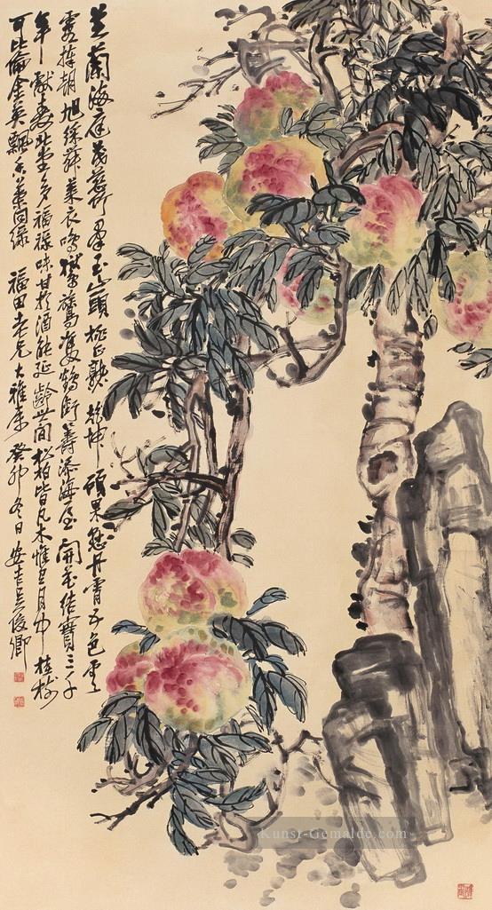 Wu Pfirsichen Chinesische Kunst cangshuo Ölgemälde